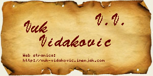 Vuk Vidaković vizit kartica
